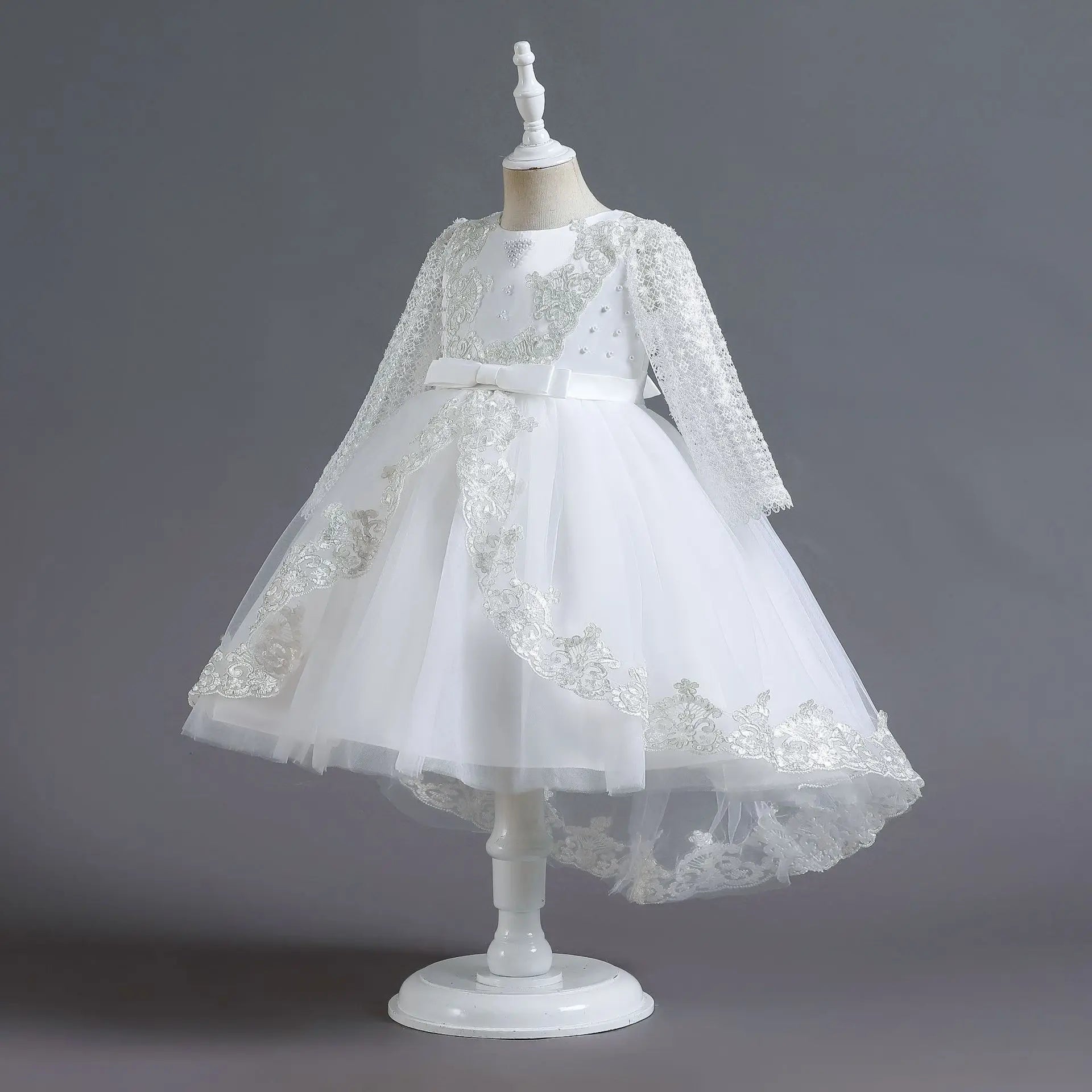 Formal Teenager Kids Evening Dress For Girls Trailing Children Costume Wedding Prom Gowns Princess Dresses 6 8 10 12 Years