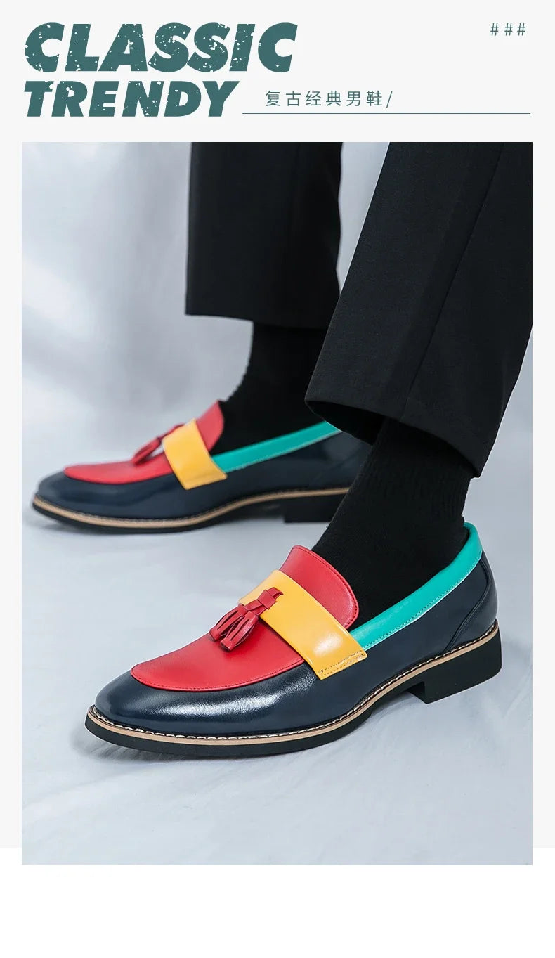 leather shoes Men's color increase thick-soled men Casual sneakers new non-slip business casual dress shoes work men's shoes
