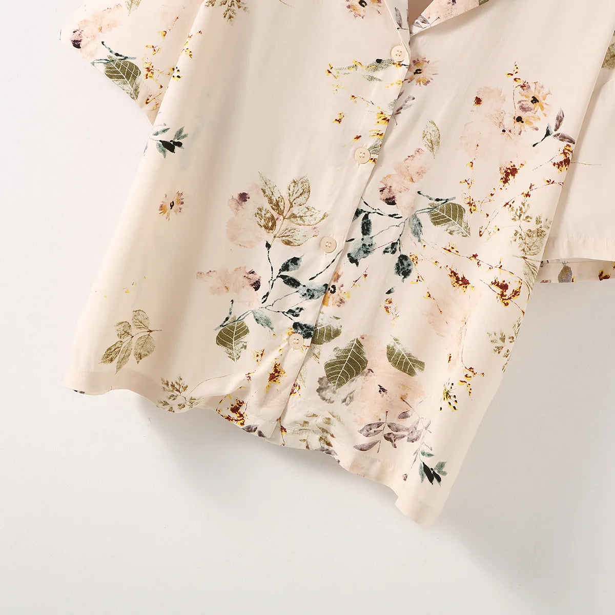Elegant Versatile Floral Shirt & Shorts/Pants Set Women French Style Silky Viscose Loungewear 2Pcs Summer Pajamas Outerwear Top