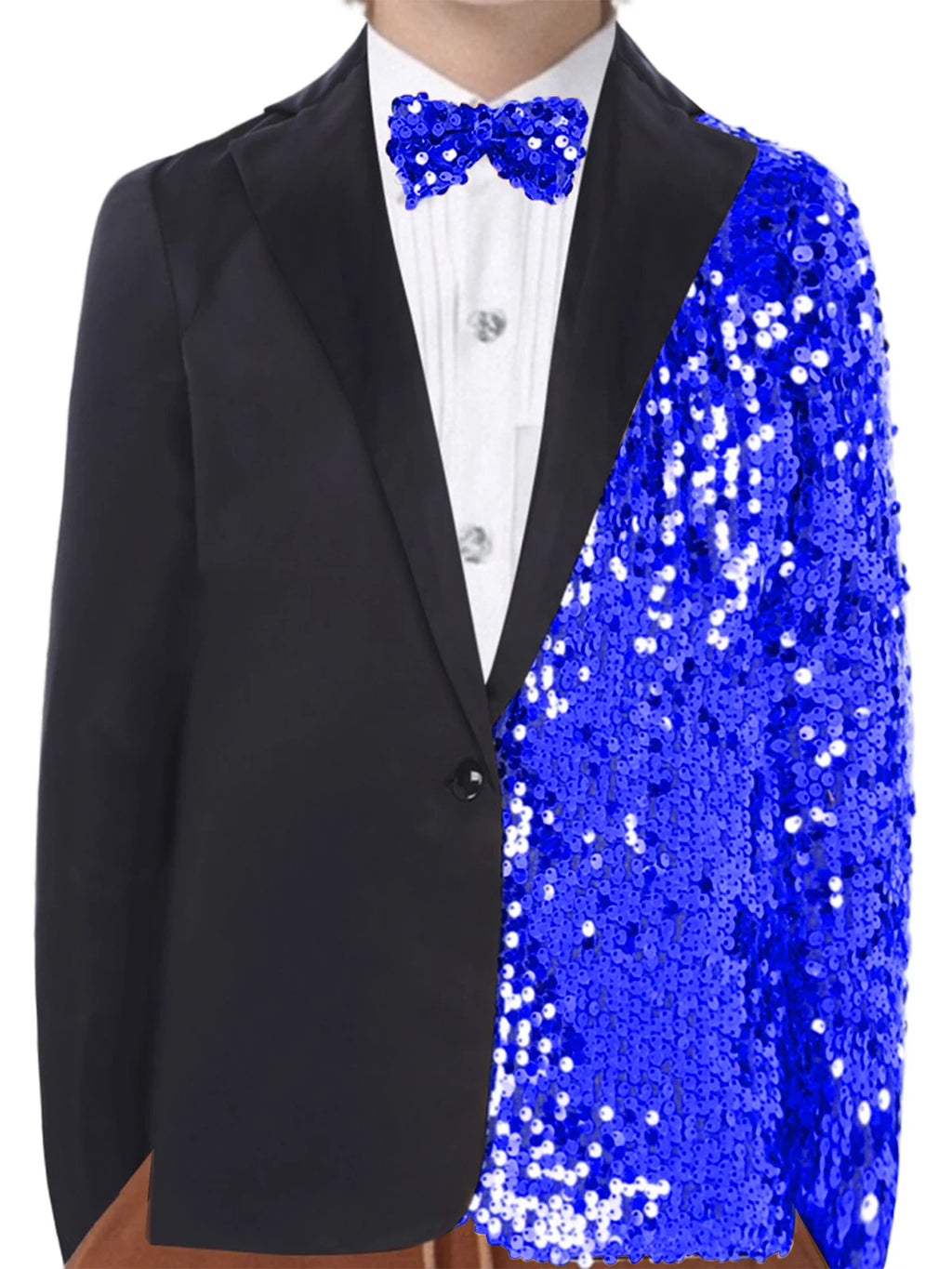 Kids Boys Sparkly Gentlemen Suits Jackets Formal Dress Blazer Sequin Blazer Coat Jacket Children Wedding Banquet Party Outfit
