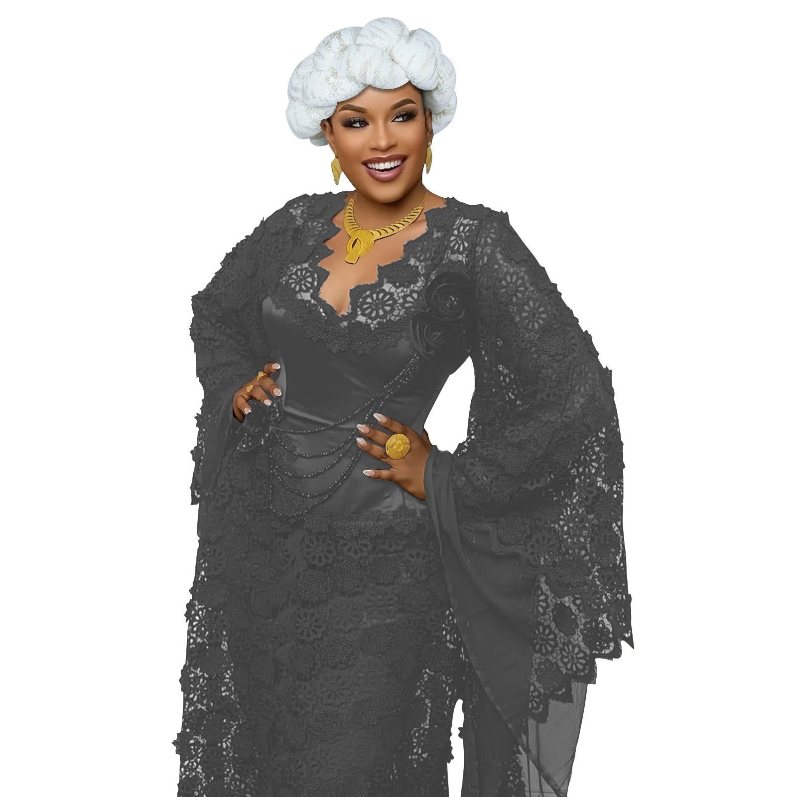 African Auto Gele Headtie Already Made Headties Turban Cap for Women Nigeria Hijab Braid Head Wrap Wedding Party Headpiece