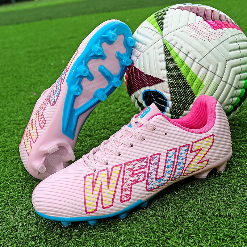 New Boy Girl  Professional Soccer Shoes Ultralight Match Training Shoes Non-Slip Cleats Grass Drop Shipping Boys Football Boots