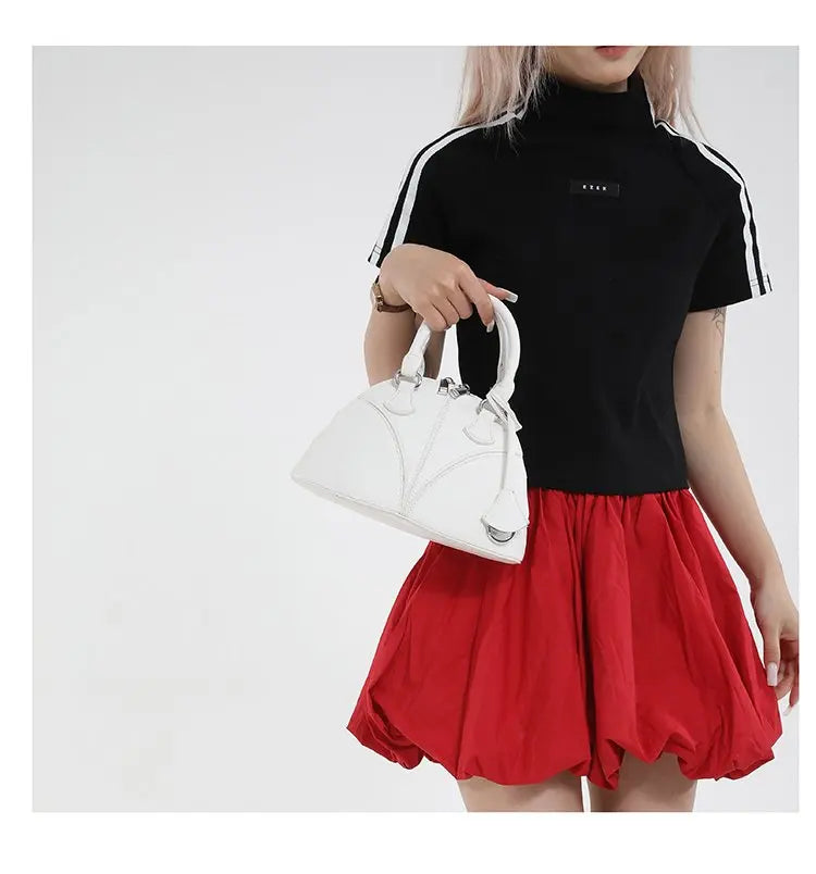 Luxury Unique Diaper Bag Shoulder Purse Ladies Trendy Design Minimalist Textured Original Square Satchel