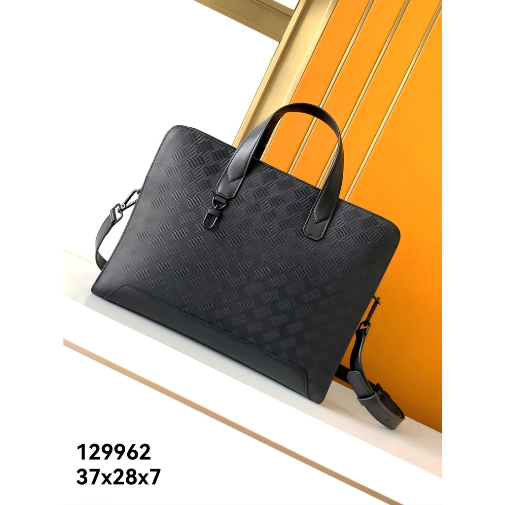 Bag  Men's New Premium Leather Briefcase, Business Casual Top Handle Bag, Stylish Work Tote