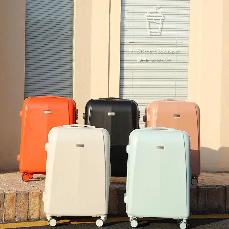 Travel suitcase on mute Universal wheels  ABS +PC Rolling Luggage set 20 inch carry on Cosmetic bag zipper luggage-bags valises