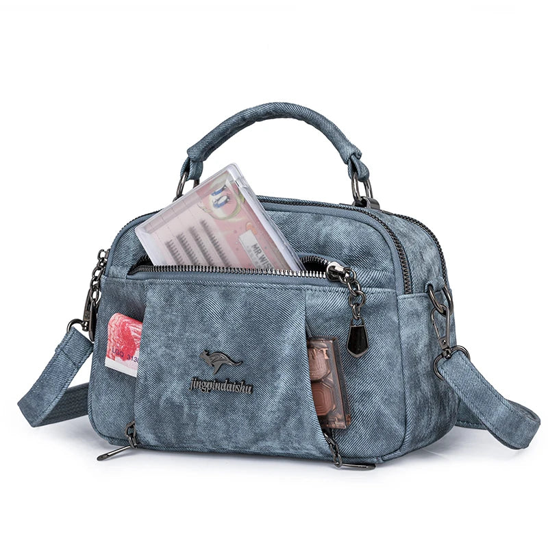 New Women Bags Trend nylon Messenger Handbag Multiple pockets Crossbody Bags Ladies High Quality Shoulder Bag Purses for Womens
