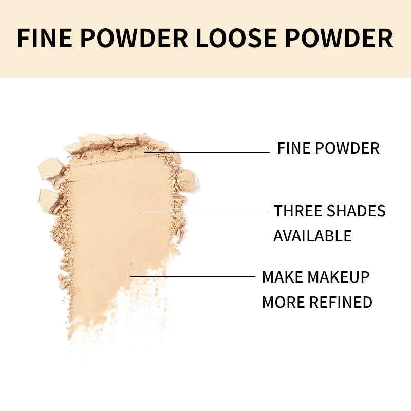 Mineral Face Powder Waterproof Oil Control Translucent Setting Powder High Coverage Makeup Fixer Powder Make-up For Women Makeup