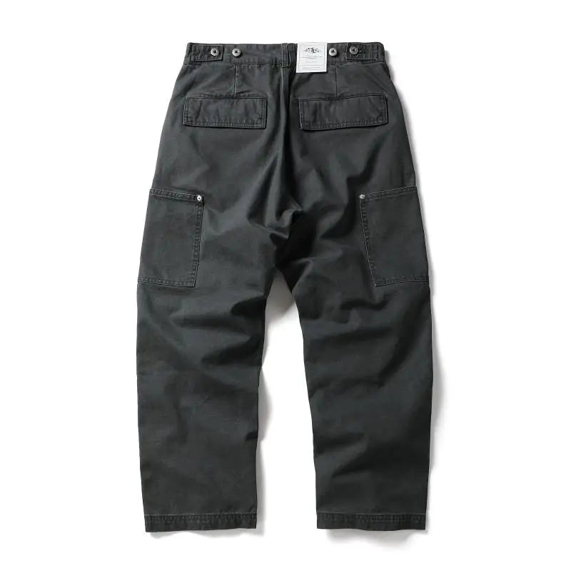 Men Streetwear Fashion Loose Casual Pure Cotton Wide Leg Baggy Pant Cityboy High Street Amikaji Cargo Pants Trousers