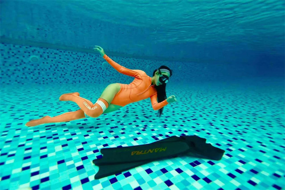 Summer Women 2MM Neoprene Bikini Wetsuit With Stocking Set Long Sleeve Diving Suit Sun-proof Surfing Snorkeling Thermal Swimwear