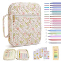 New Floral Bible Cover Large Capacity with Handle Church Bag Quilted Cotton Multilayer Bible Bag for Christian Gifts