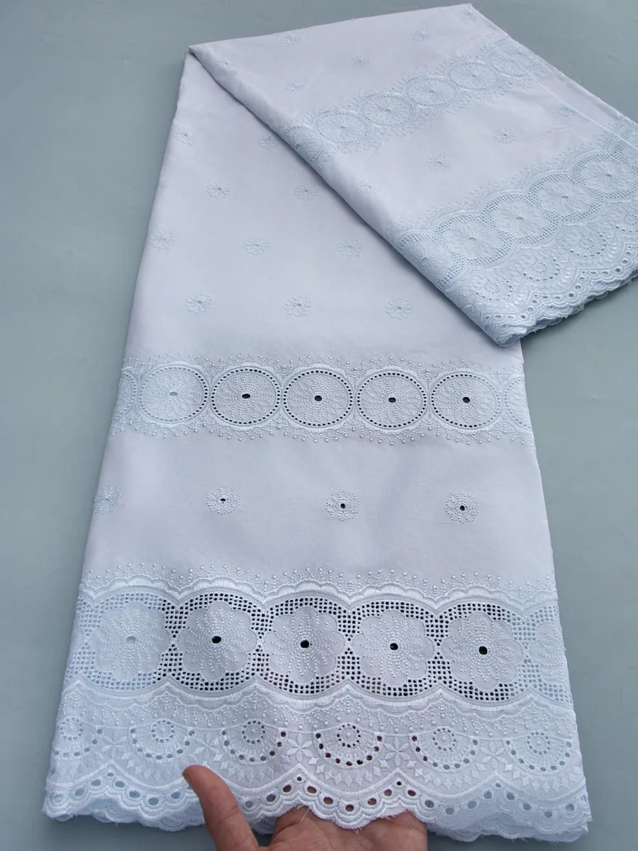 Kalume Fashion Nigerian Cotton Dry Lace Fabric 2026 High Quality Swiss Voile Stones Embroidery Lace Fabric For men Prom Party