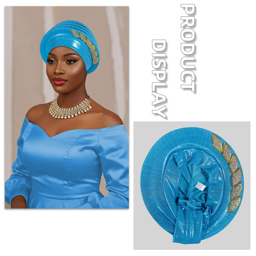 Ready African Auto Gele Headtie Women's Turban Cap Nigeria Wedding Geles Muslim Head Wraps Bonnet Turbante Mujer 2026 New