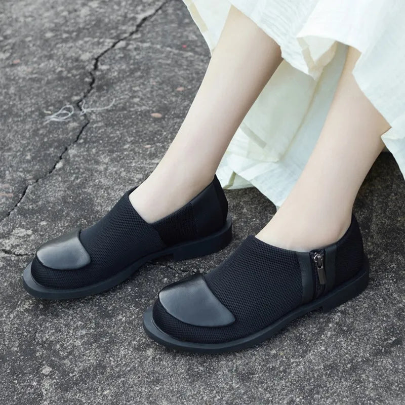 Women's Loafers 2026 New Style Genuine Leather Single Shoes for Women, Low Heel, Breathable, Luxurious Sneakers Women Shoes