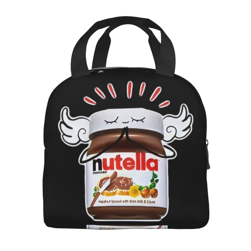 Custom Italy Nutellas Thermal Insulated Lunch Bag Women Portable Lunch Container for Outdoor Picnic Storage Food Box