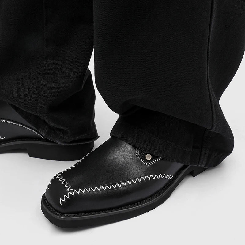 Hot Selling Men's Genuine Leather Shoes Europe America Thick Soled Wedding Shoes for Groom Fashionable Men's Business Shoes