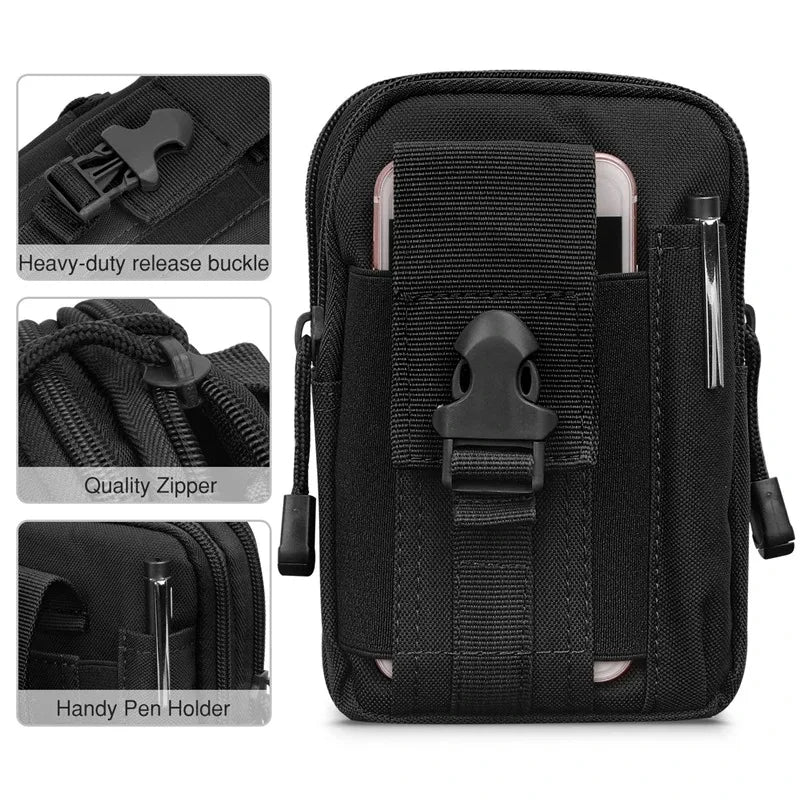Men's Belt Bag Outdoor Waist Bag Bag Waterproof Camo Sports Hunting Accessories Storage bag Molle nylon cell phone