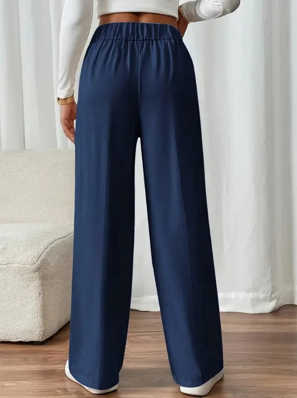 Women's Trousers Casual High-waisted Trousers Loose Temperament Versatile Office Female Straight Long Pants 2025