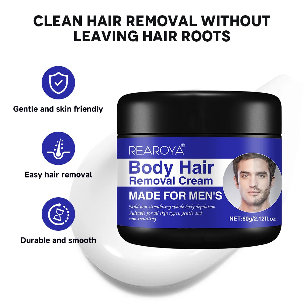 Men'S Painless Hair Removal Cream Mild Non Irritating Hair Removal Cream Body Arm Armpit Leg Gentle Refreshing Hair Removal