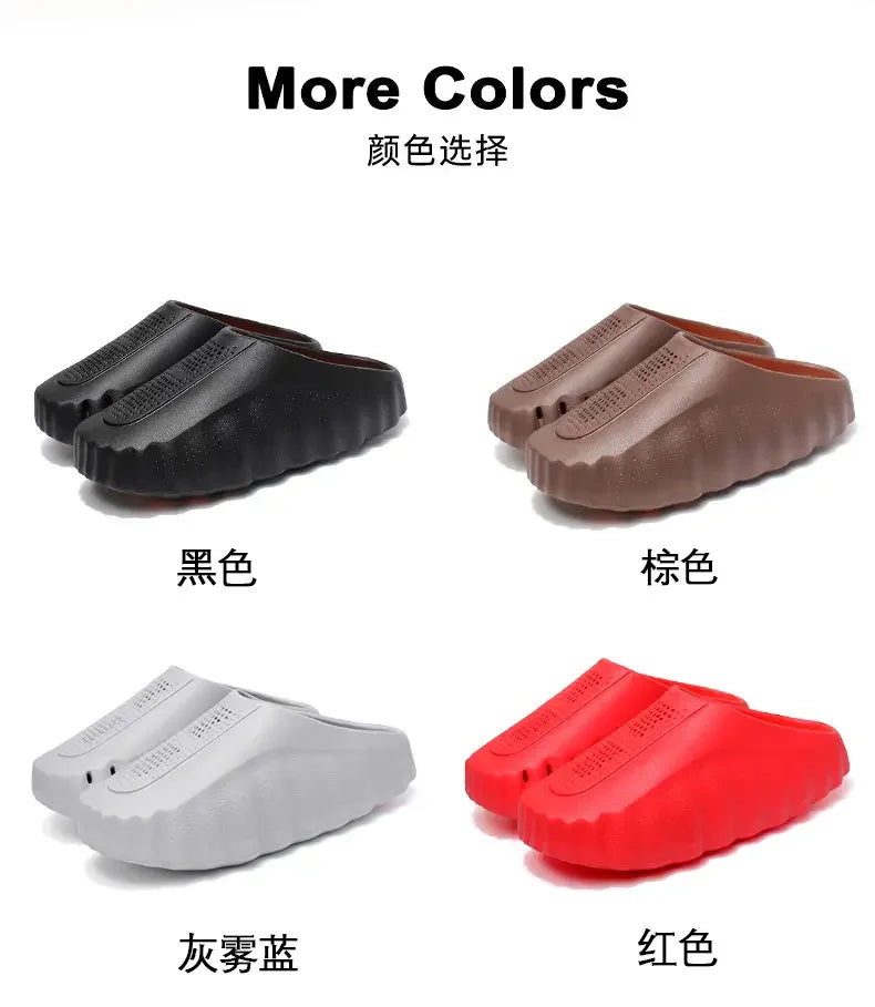 Men's and women's EVA lightweight toe massage slippers 2026 outdoor new casual sports slippers couple's fashionable beach shoes