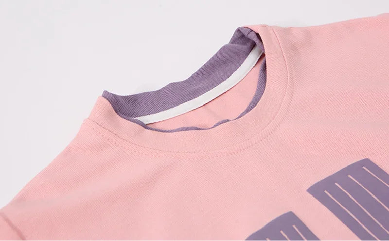 Girls T-Shirts Sets Clothes Kids Short Sleeve Tops+Shorts 2Pcs Children Clothes Suits Teen Loose Casual 2025 Outfits 5-14 Years