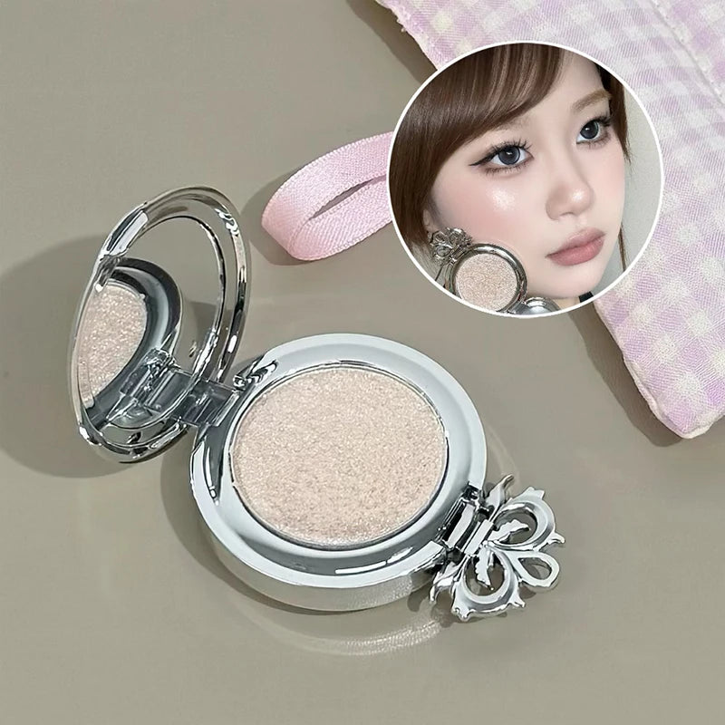 NICEKEY Pink Ballet Makeup Box Include 1*Lip mud,1*Pressed Powder,1*Highlight Powder,1*Eyeshadow Palette Powder With Necklace