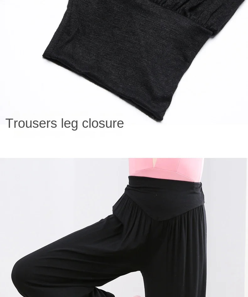 Kid Girl Dance Yoga Full Length Pants Ladies Ballet Belly Dance Trousers Loose Pant Men Women Bloomers Штаны для йоги