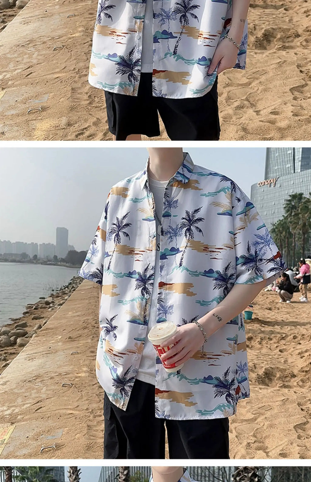 Men's Summer Floral Shirt M-XXXXXL Breathable Tropical Print Casual Beachwear 5XL plus Size Holiday Party Shirt for Hot Weather