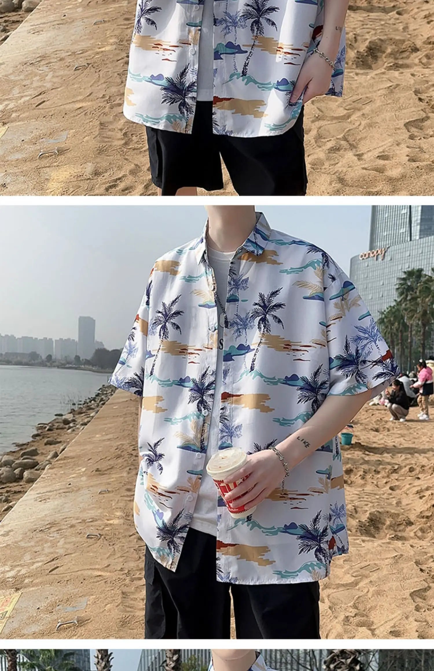 Men's Summer Floral Shirt M-XXXXXL Breathable Tropical Print Casual Beachwear 5XL plus Size Holiday Party Shirt for Hot Weather