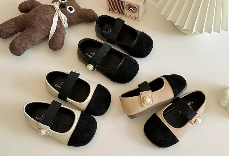 Girl Leather Shoes 2025 Autumn New Brand Girl Shoes French Princess Shoe Elegant Mary Jane Shoe Soft Sole Party Dresses for Girl