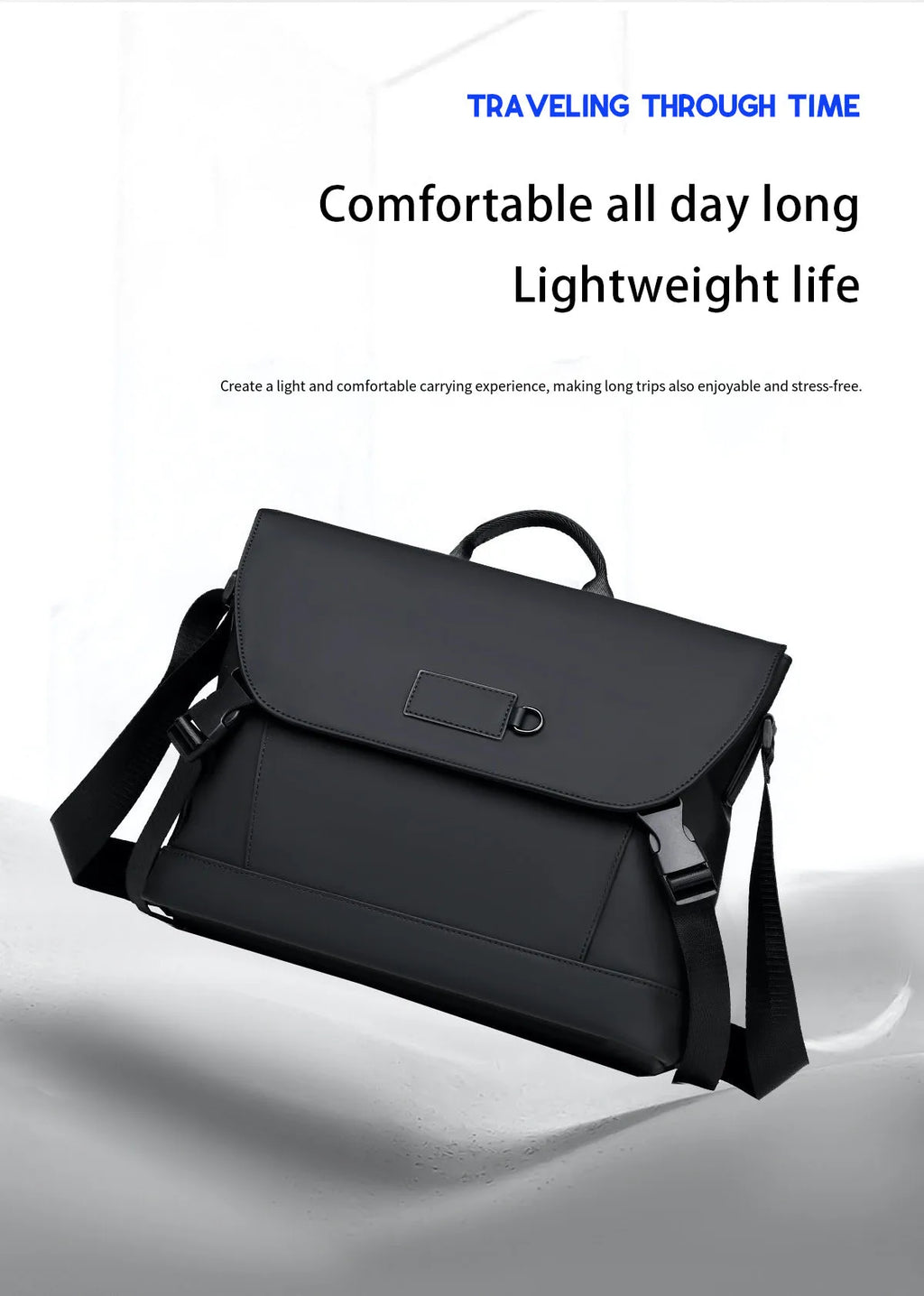 New Briefcase, High-End Business Crossbody Bag, Commuter Travel Backpack, Large-Capacity Shoulder Bag, Fashionable Water-Repellent Handbag, Laptop Bag, Solid Color Casual Bag