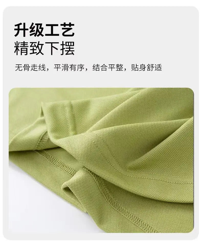 Golf men's collar knitted polo shirt, business casual men's short sleeved summer new clothing
