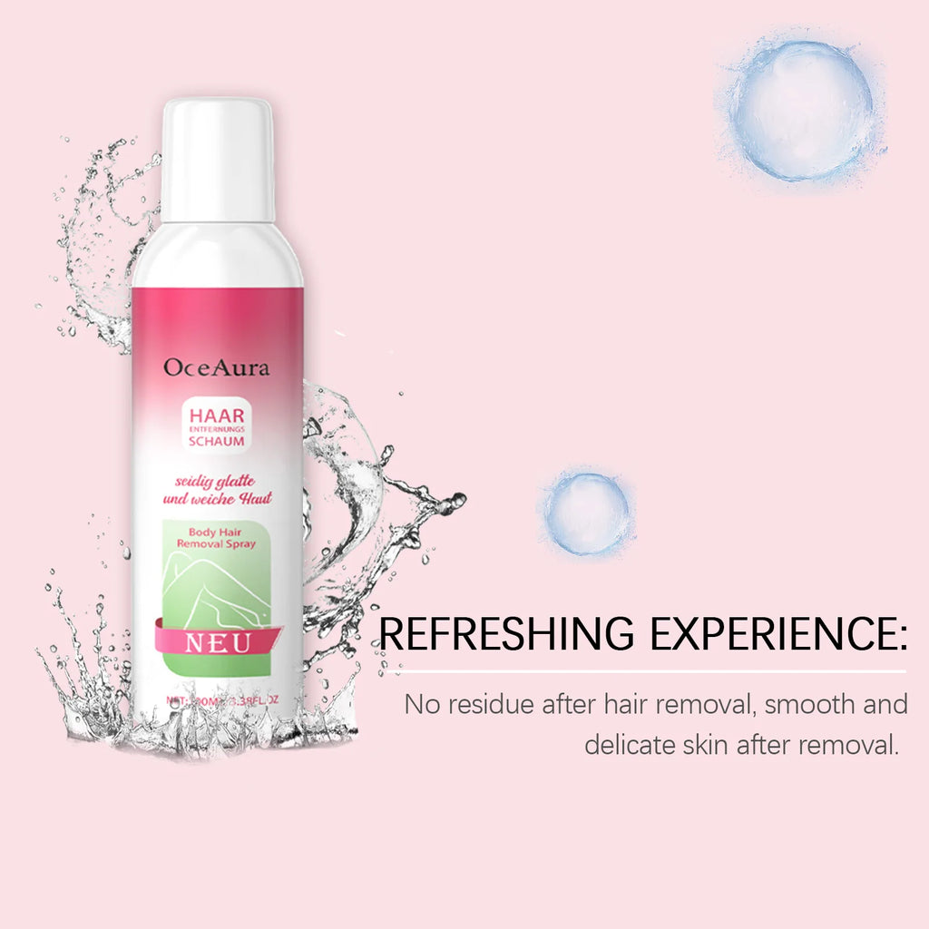 Body Hair Removal Spray - Gentle, Refreshing, Non-Irritating Care for Skin, Hair Cleansing and Removal Spray
