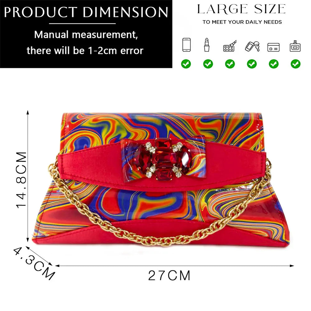 Sandals Woman Summer Ladies Shoes and Bag Decorated with Rhinestone Women Shoe and Bag Set for Party In Women Nigerian Shoe Bag