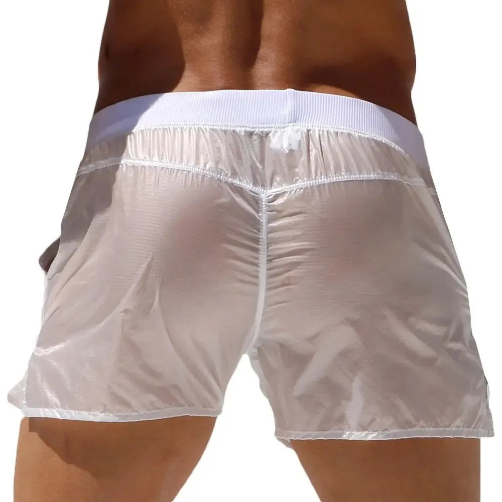 Men's Summer Sexy Swimwear Swimsuit Swimming Trunks Transparent Sunga Mens Swim Briefs Beach Shorts Mayo Sungas De Praia Homens