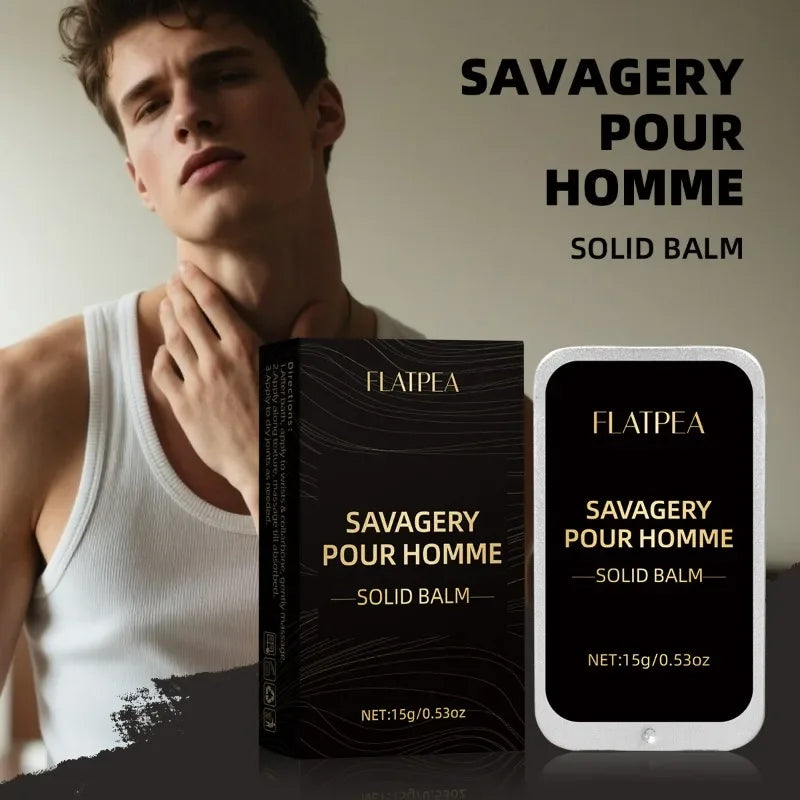 15g Men Solid Perfume Long-Lasting Woody Scented Pocket Fragrance Balm Portable Body Cream Deodorizing Freshness Cream Man Gifts