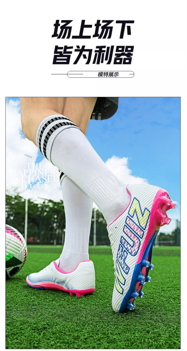 New Boy Girl  Professional Soccer Shoes Ultralight Match Training Shoes Non-Slip Cleats Grass Drop Shipping Boys Football Boots