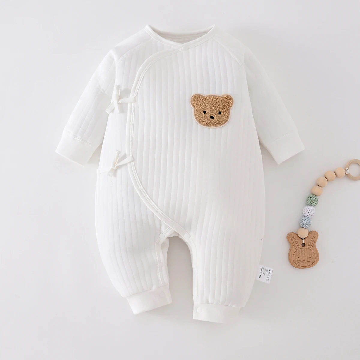 Somenie Boys Girls Bodysuit Newborn Winter Onesie Clothes Cotton Toddler Home Wear  0-6M Thickened Spring and Autumn Clothing