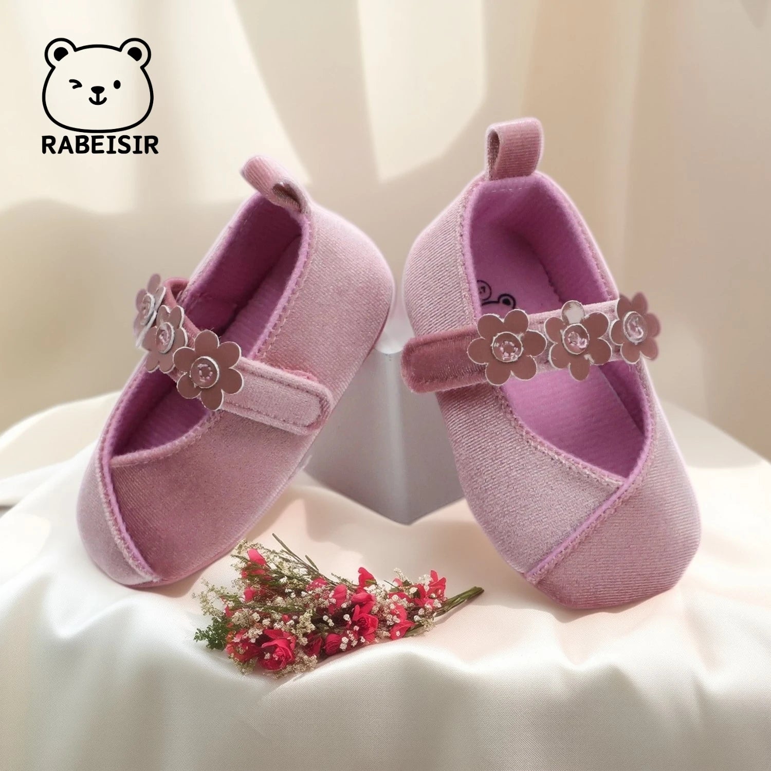 Baby Girl Princess Shoes 0-18 Months Baby Walking Shoes Fashionable and Sweet