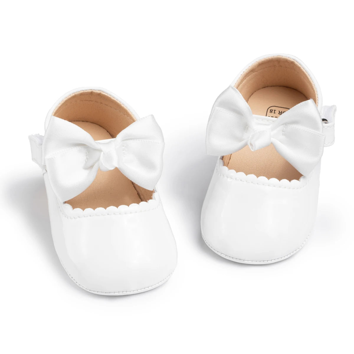 KIDSUN Newborn Baby Girl Shoes PU Leather Bowknot Dress Shoes Infants Rubber Non-Slip Toddler First Walker Baby Shoes Girls