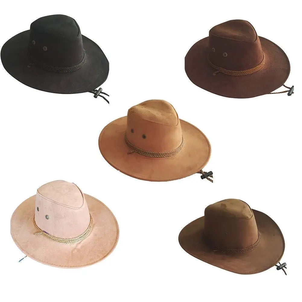 Color Men Western Cowboy Hat Big-edge Gentleman Cowgirl Jazz Gifts West Cowboy Hat For Men Color Mongolian Caps Costumes