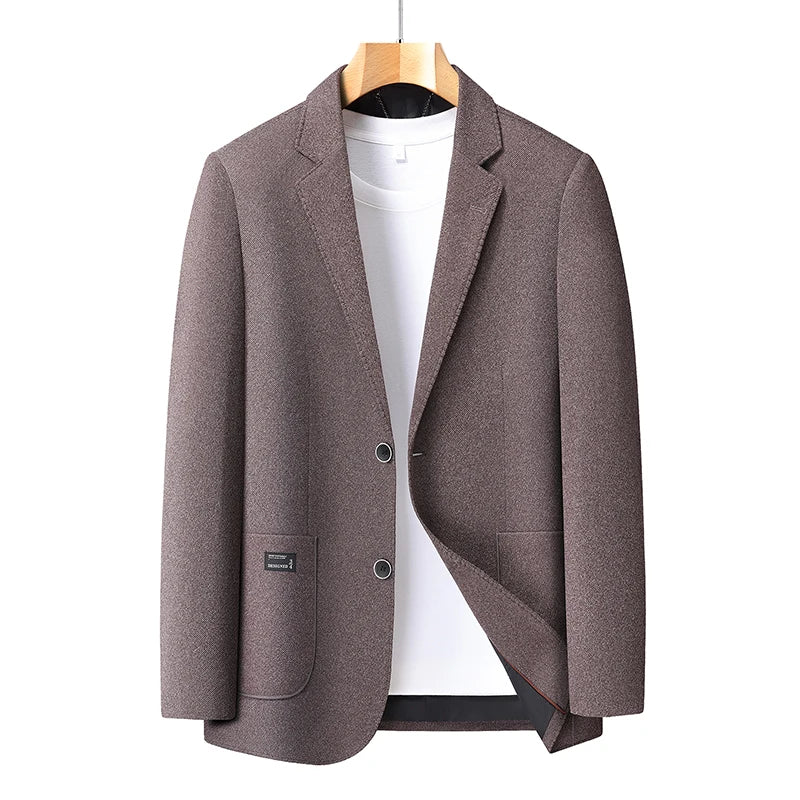 Men's High-end Suit Jacket Stylish and Handsome, Versatile and Trendy, Suitable for Middle-aged and Elderly Casual Business Wear