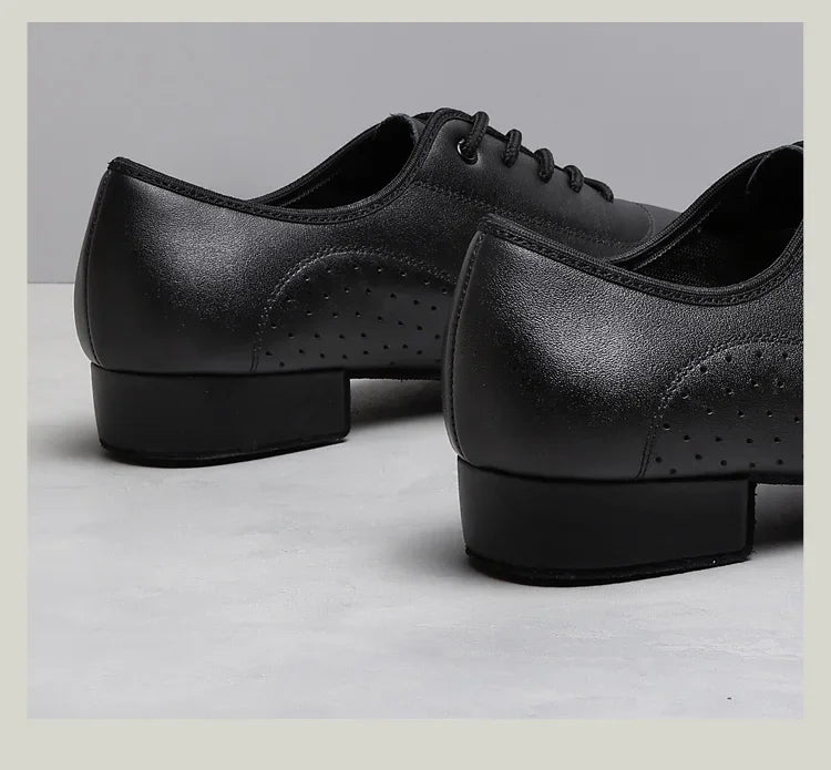 Men's white new leather Latin dance shoes Modern dance hall tango men's national standard dance shoes men's sports shoes