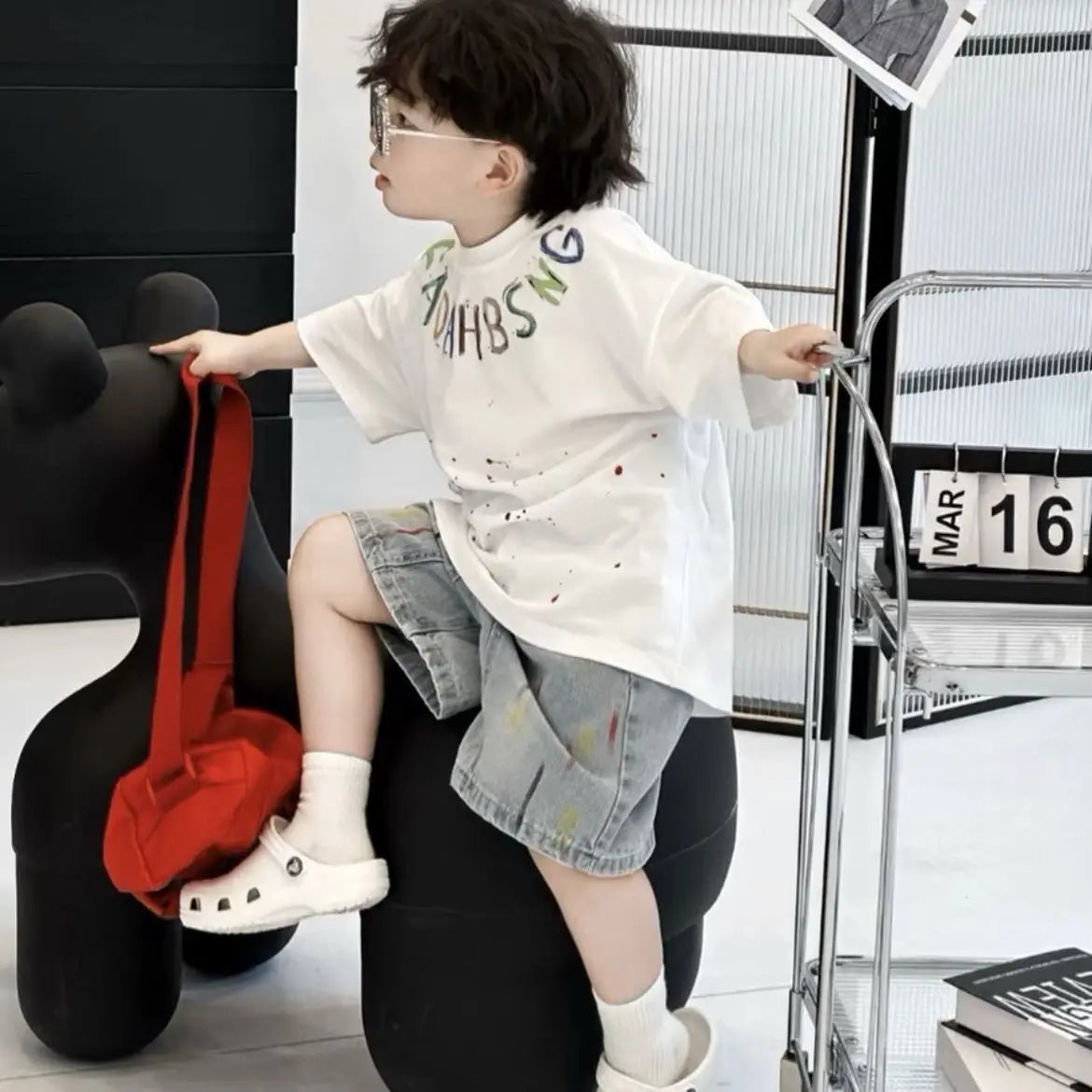 Baby Boys Summer Sportswear.Suit 2025 New Children Streetwear kid Boy Short Sleeve T Shirt + Denim Shorts 2PCS Set Outfits 2-10Y