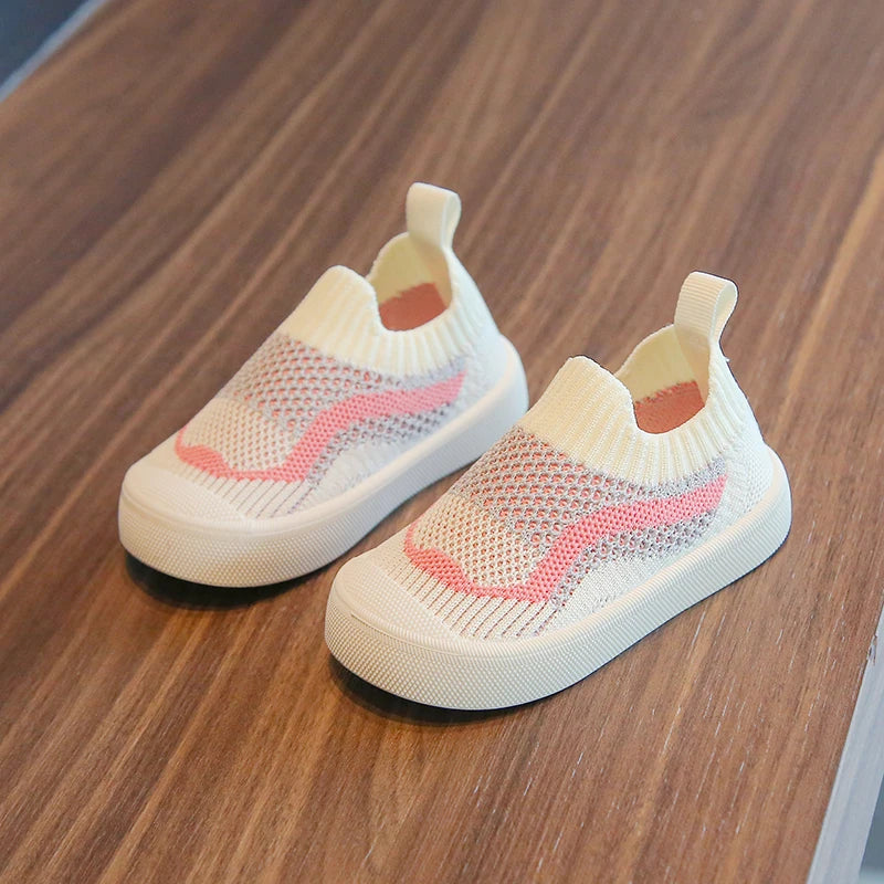 2024 New Baby Shoes Spring Summer Mesh Breathable Non-Slip Toddler Kids First Walkers Lightweight Slip-on Casual Sport Shoes