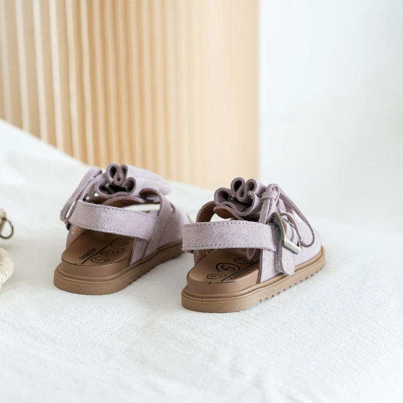2025 Sandals for Boys Fashion Summer Shoes 3-16 Years Girls Open Toe Matte Pu Leather Shoes Sandals Children Slippers