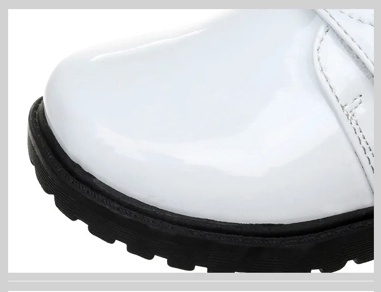 New Boys Leather Shoes British Style School Performance  Kids Wedding Party Shoes White Black Casual Children Moccasins Shoes