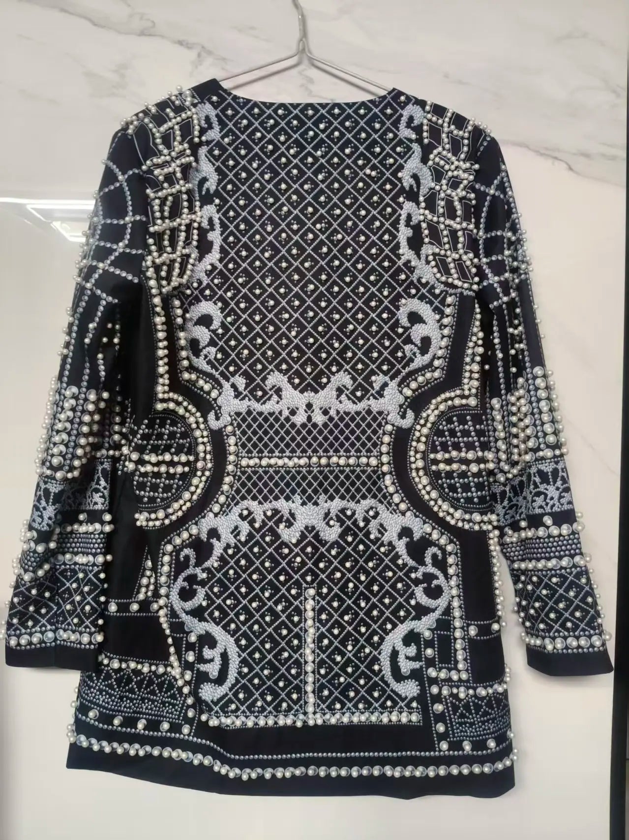 New Fashion Beaded V-neck Blazers for Women Streetwear Trendy High Quality Suit Jacket Coat Outerwear Female Clothing