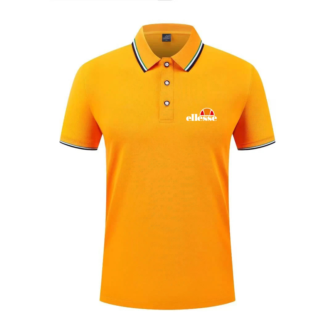 Golf men's collar knitted polo shirt, business casual men's short sleeved summer new clothing
