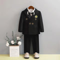 Children Three-Piece White Wedding Suit Kids Jacket Pants Bow Tie For Flower Boys Birthday Tuxedo Party Photograph Formal Outfit