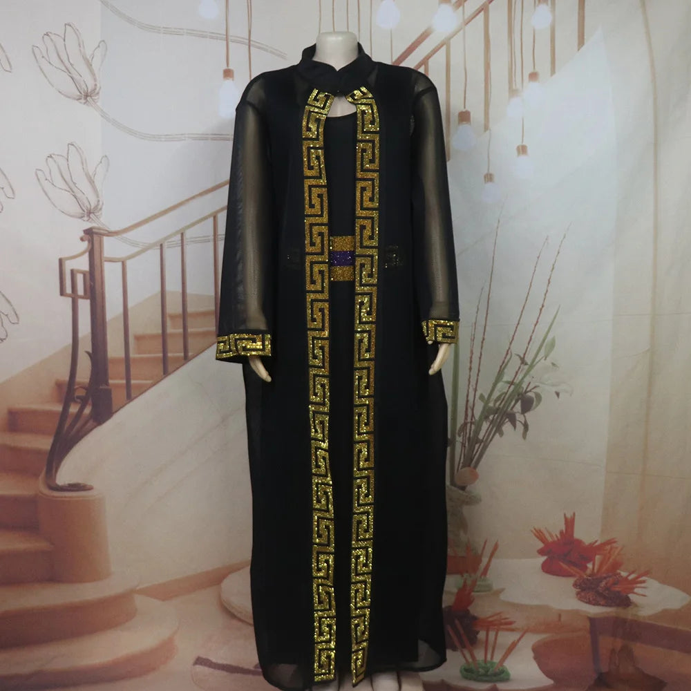 Fresh women african dress Rhine Stone african party dresses woman elegant couples turkey dresses for women luxury elegant